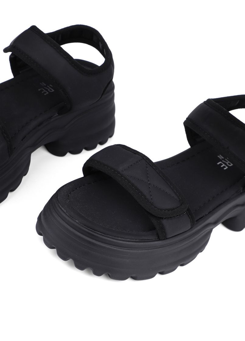 женские сандалии 8028-2 черный ткань Attizzare