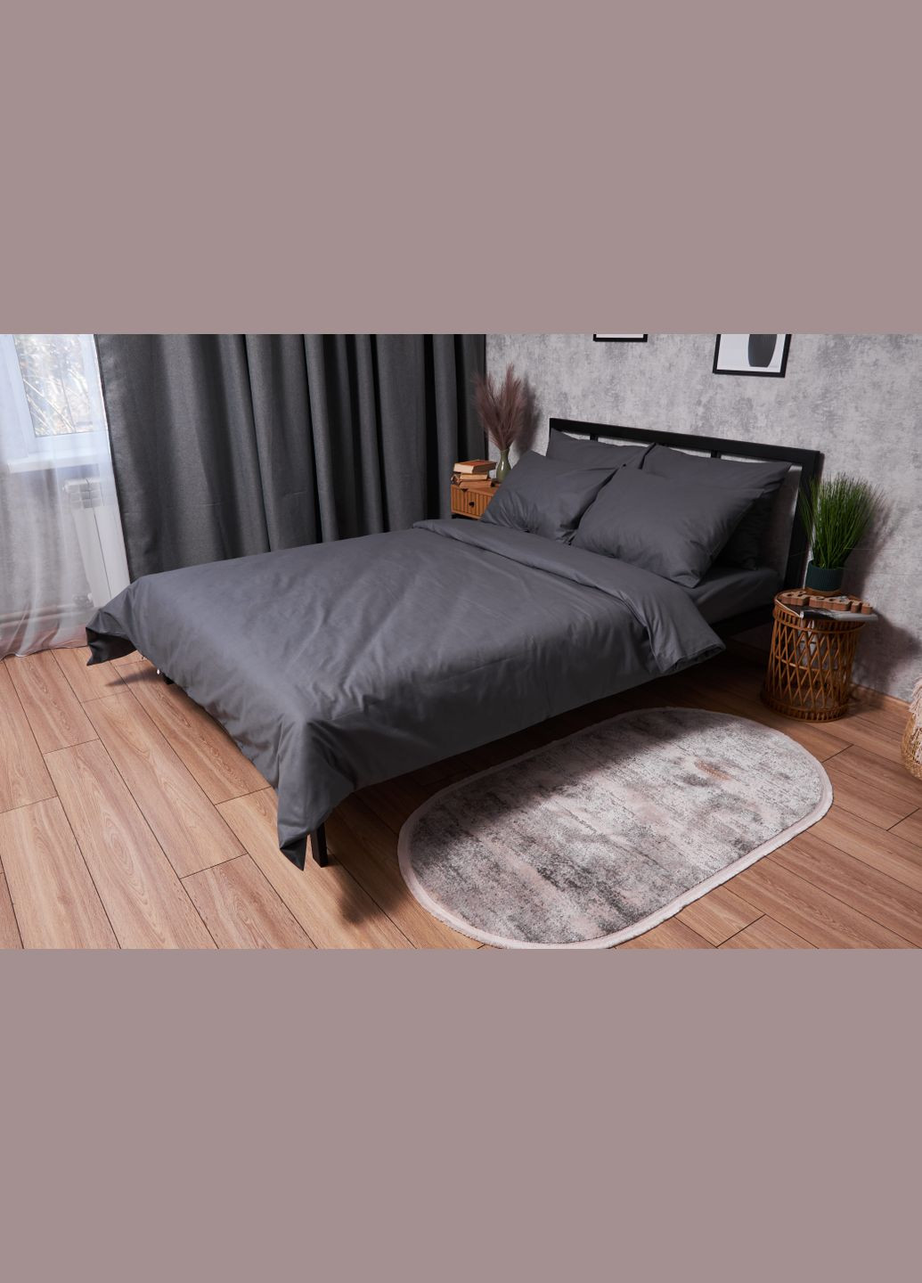 Комплект постельного белья Бязь Gold Люкс King Size 220x240 наволочки 2х50х70 (MS-820003186) Moon&Star Dark Blue (288044127)