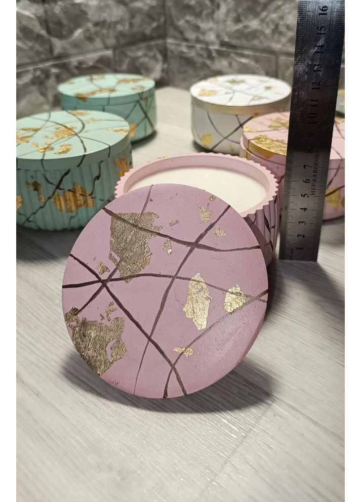 Свічка у кашпо XXL з ароматом Польових квітів Hand Made (361286286)