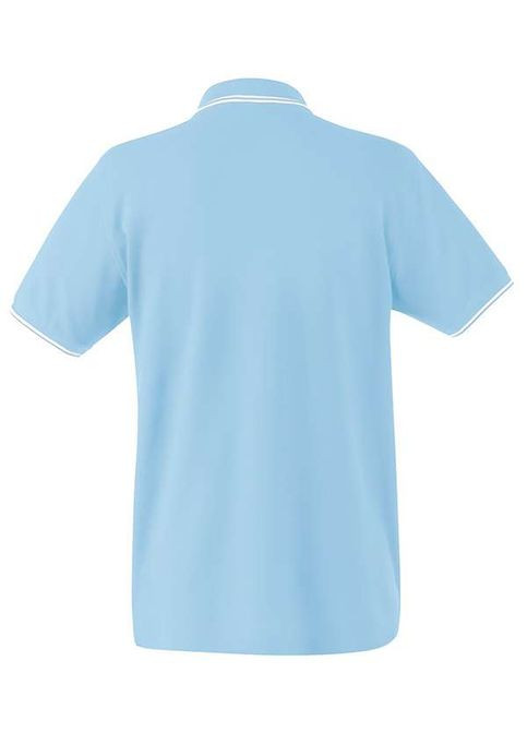 Голубая футболка поло мужская premium tipped polo (0630320rss) с коротким рукавом Fruit of the Loom
