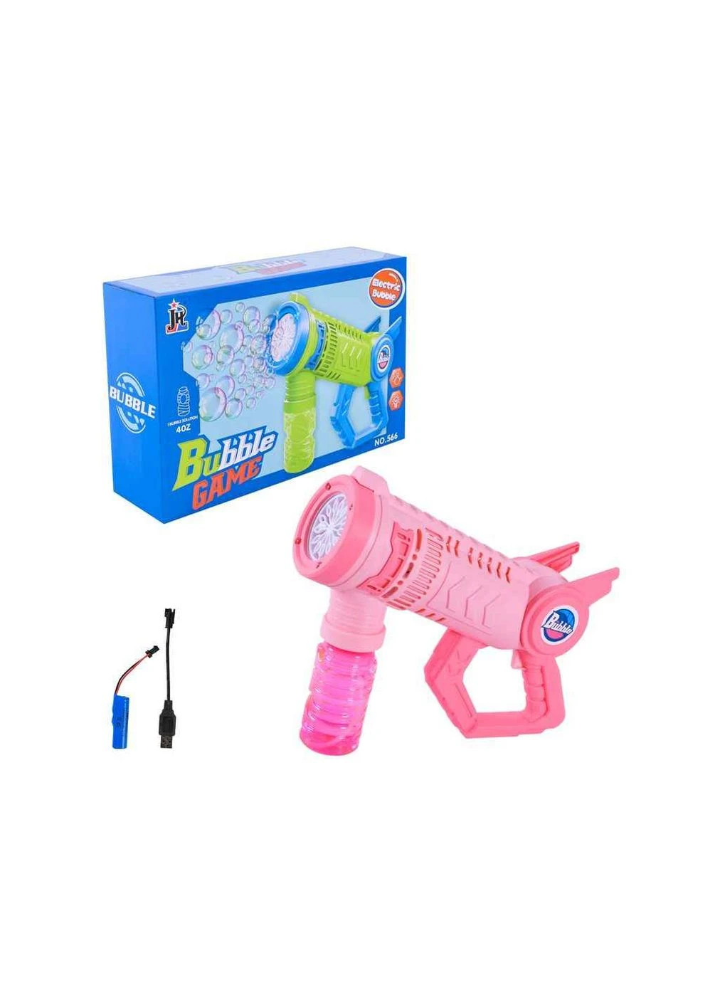 Мыльные пузыри арт.566 пистолет, розовый, аккумулятор ТМ 7TOYS No Brand (387822618)
