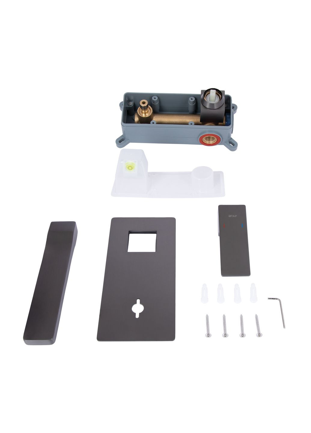 Смеситель для раковины Gemini скрытого монтажа QTGEM273GMB45695 Gunmetal Black PVD Qtap (322069718)