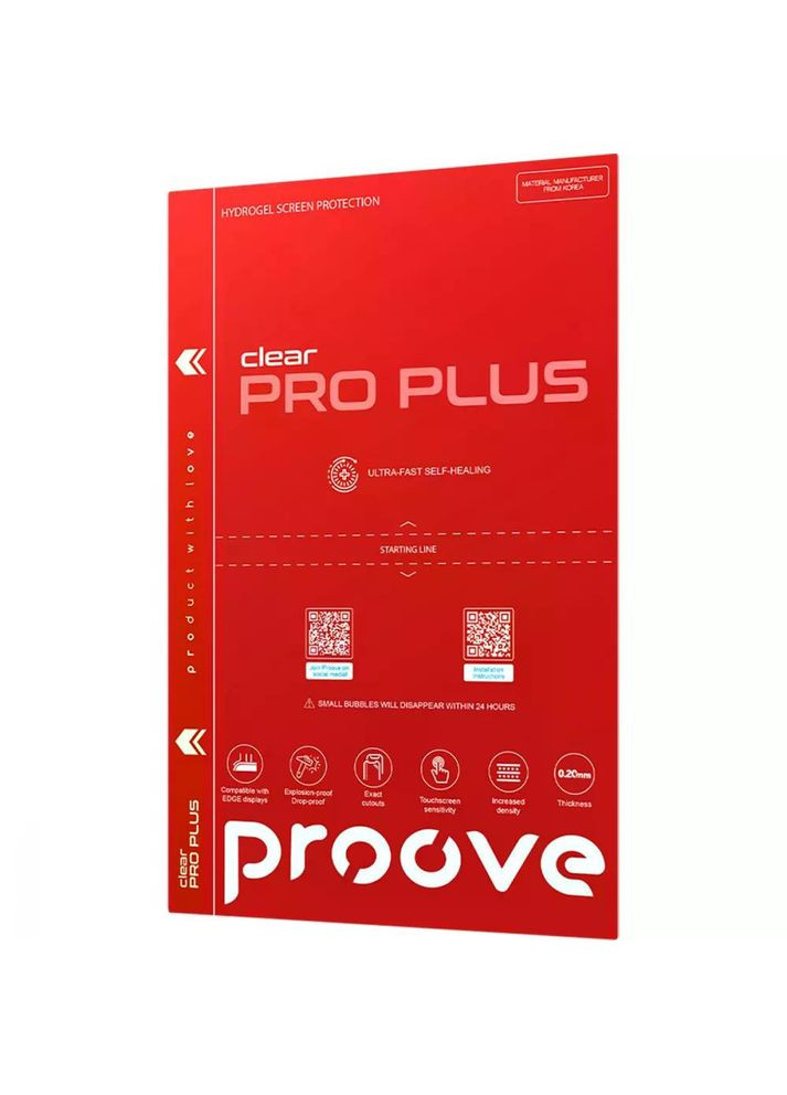 Ударостійка 3D-плівка Hydrogel PRO PLUS для Google Pixel 8A, глянцева, повний захист дисплея Proove (340060866)