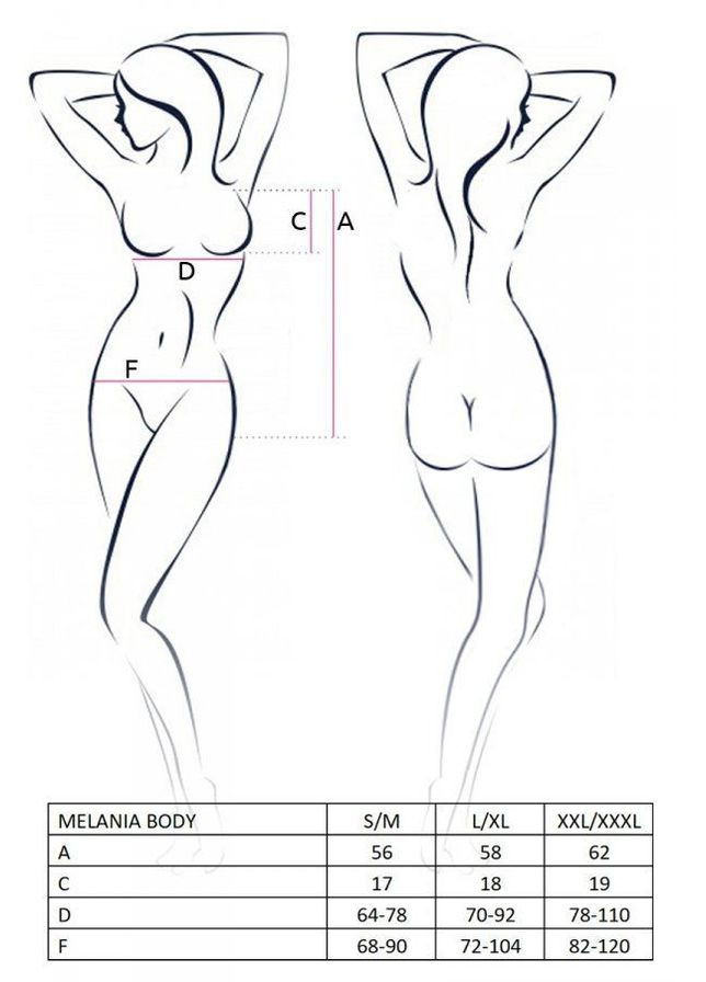 Боді MELANIA BODY CherryLove Passion чорний