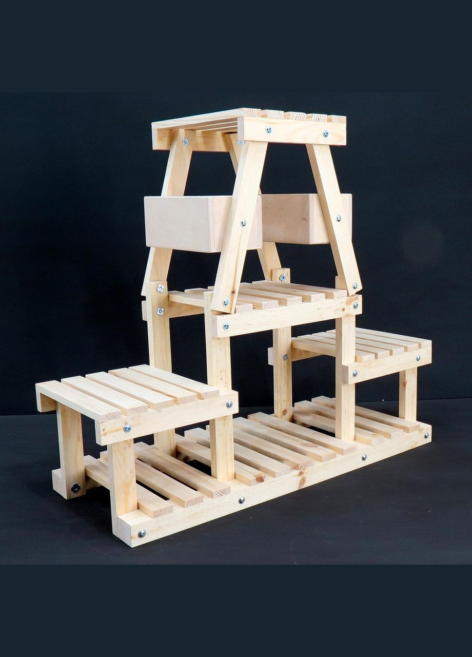 Підставка для квітів з дерева Анжу бланже (ЦВТ-002701) No Brand (328226339)