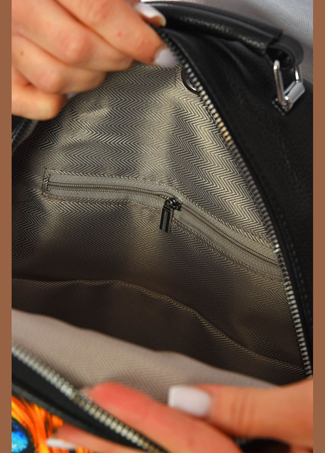 Рюкзак женский из экокожи черного цвета Let's Shop (329405038)