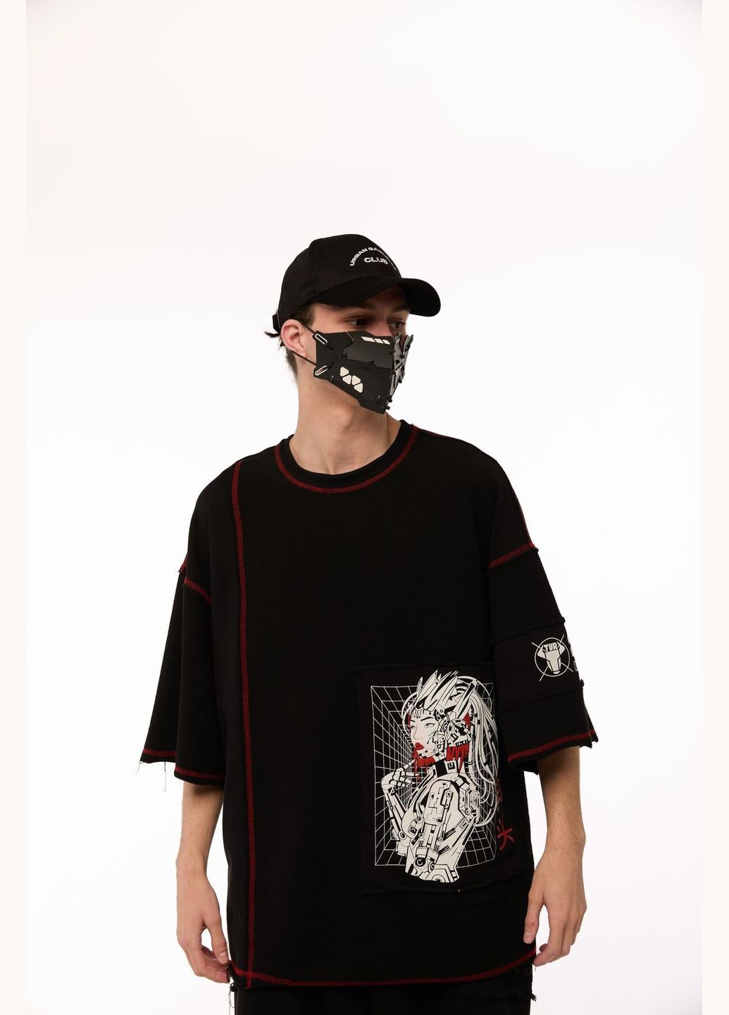 Чорна футболка sm-2419 ТУР