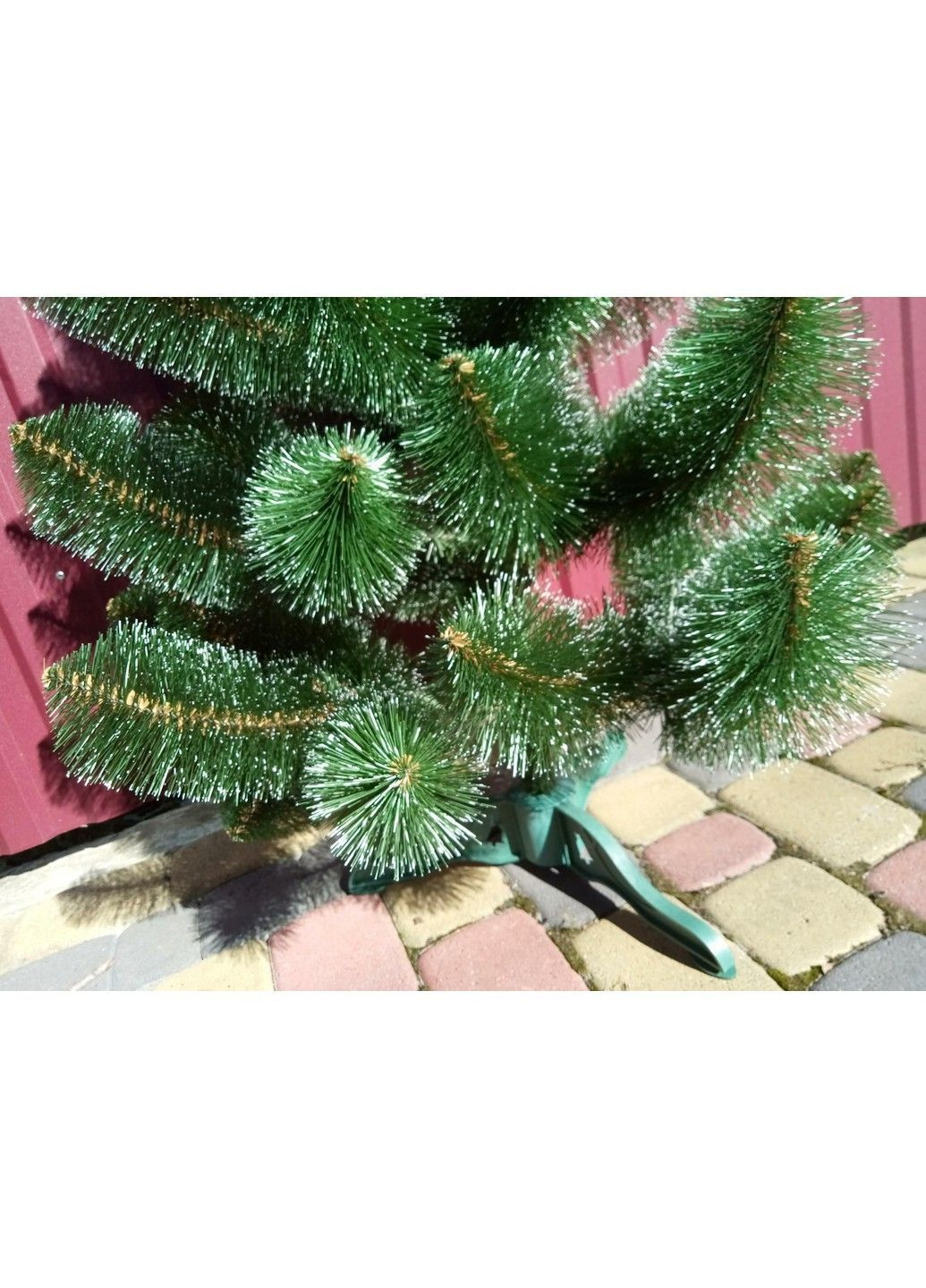 Сосна штучна Білі кінчики 1,8м Штучна сосна з білими кінчиками та розбірною підставкою Xatynka (363057976)