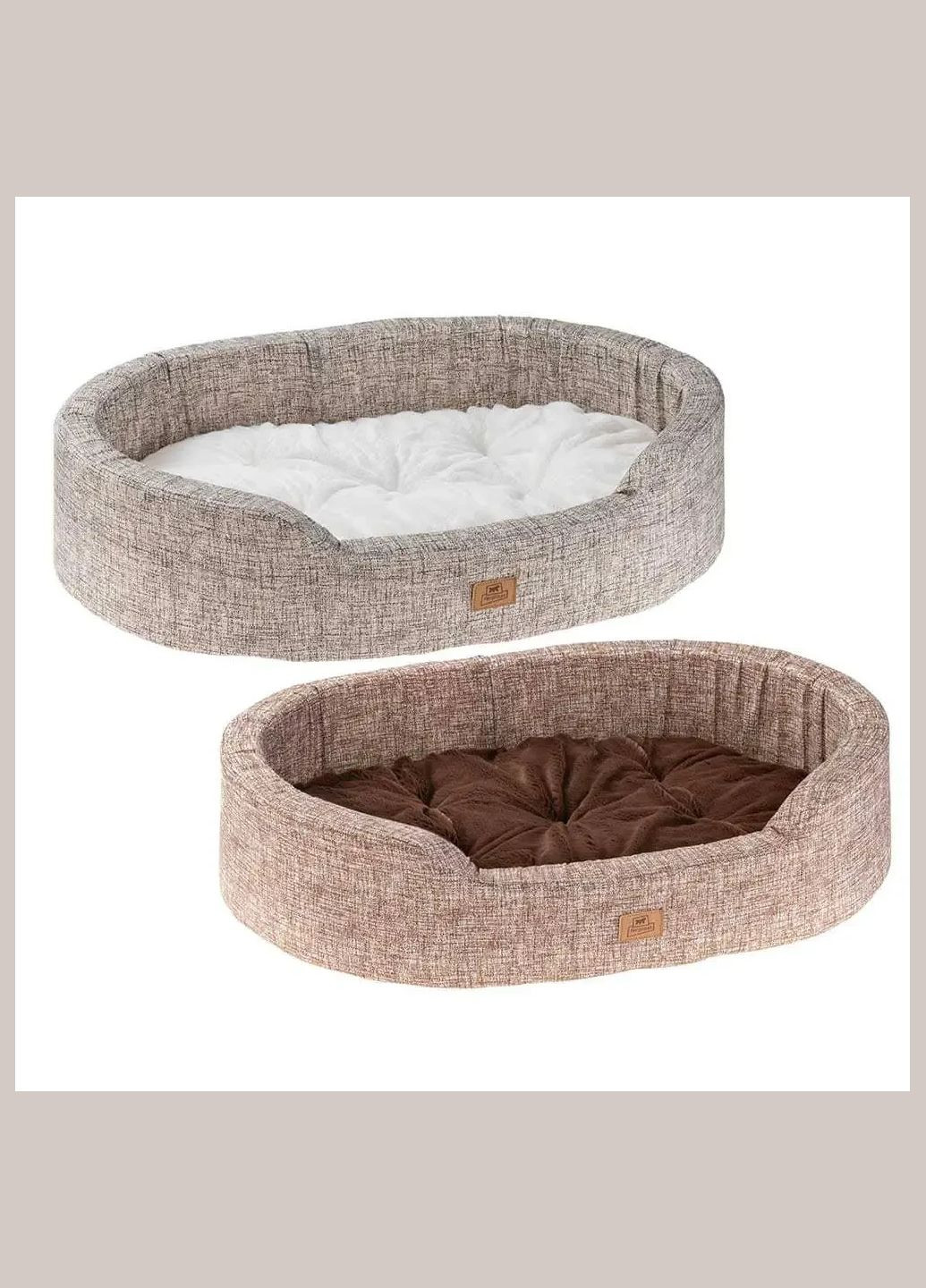 Лежак - кровать для собак и кошек Dandy F (Ферпласт Денди Ф) 55 x 41 x h 15 cm - DANDY F 55, Коричневый красная клетка Ferplast (297512887)