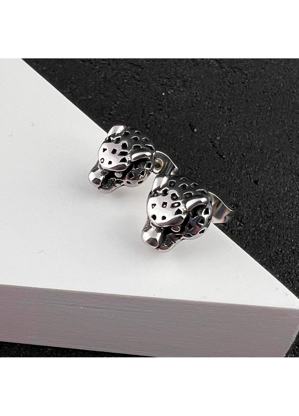 Готические панк серьги в виде головы рыся из медицинской стали ES-073 No Brand (299330446)