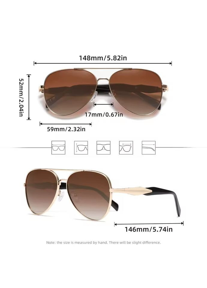 Мужские поляризационные градиентные солнцезащитные очки 2412 Gold Brown KINGSEVEN (337127864)