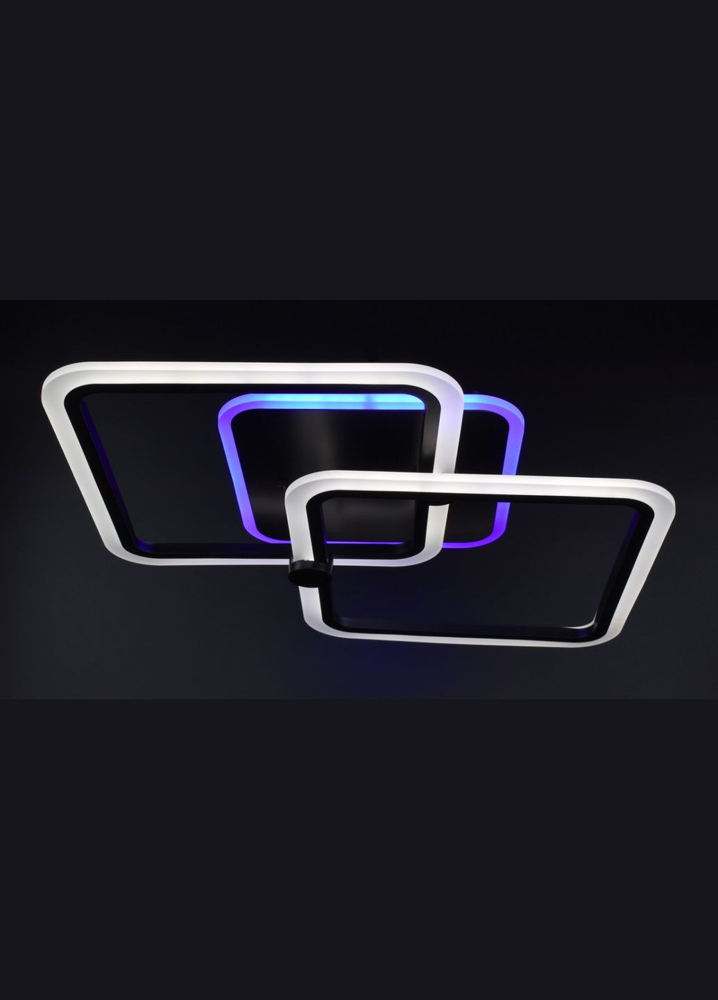 Люстра светодиодная потолочная LED светильник для квартиры на потолок лэд с пультом 25950 Черный 10х41х63 см. Sunnysky (364760458)