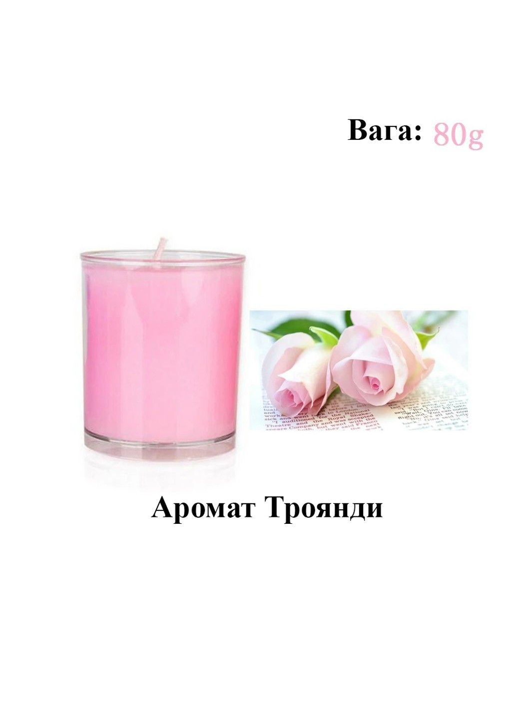 Свічка для сексуальних ігор з ароматом троянди. Розмір L We Love (284279419)