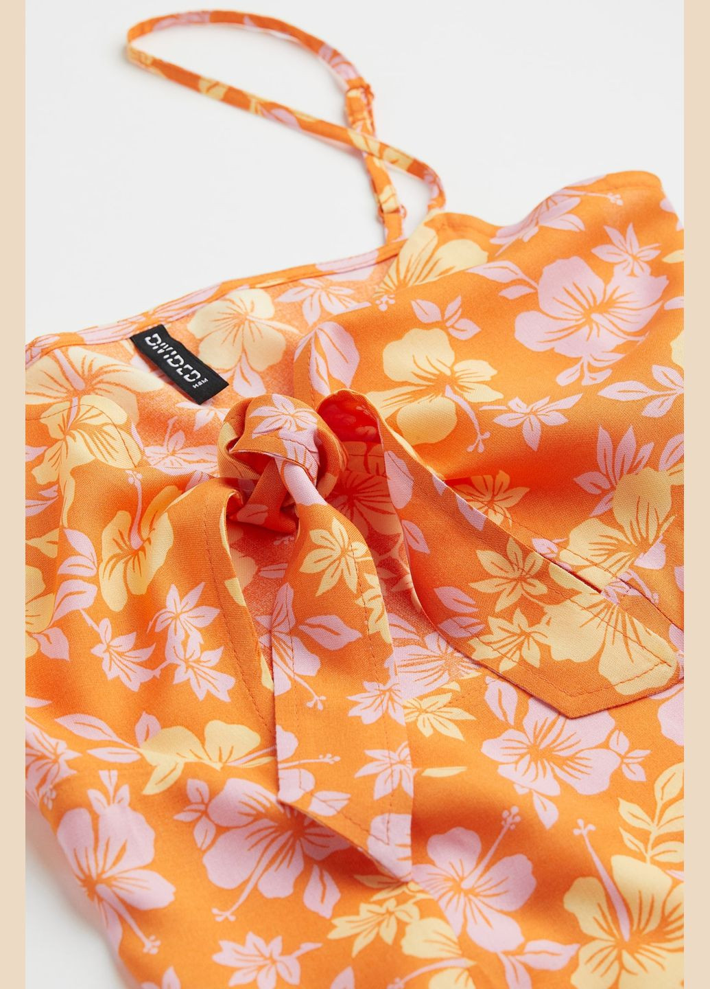 Оранжевое повседневный платье H&M с цветочным принтом