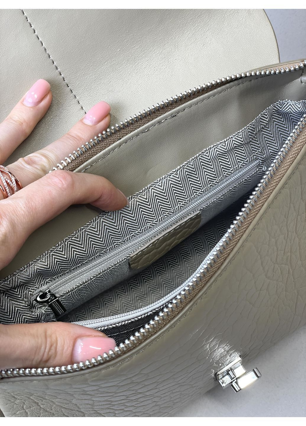 Сумка женская натуральная кожа тиснение два ремешка кроссбоди Genuine Leather Кросбоді (363115483)