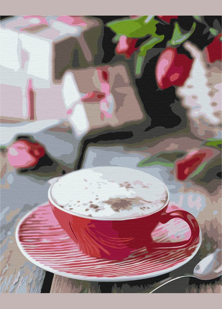 Картина по номерам "Чашка капучино" 40х50 см Brushme (363986205)