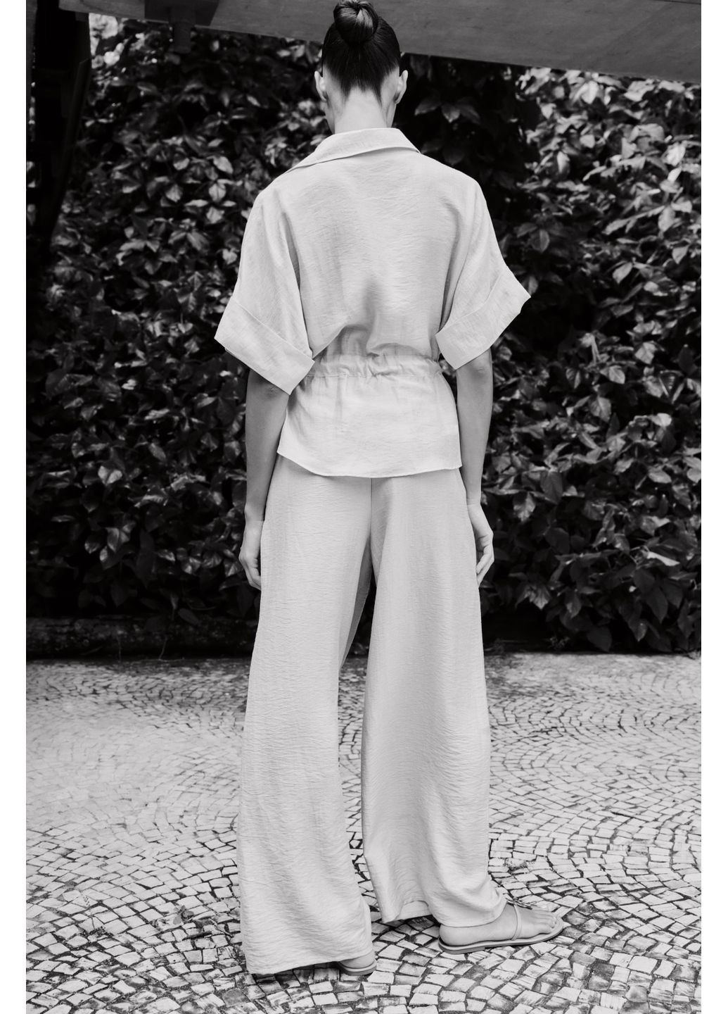 Широкі штани з еластичним поясом Zara (352767248)