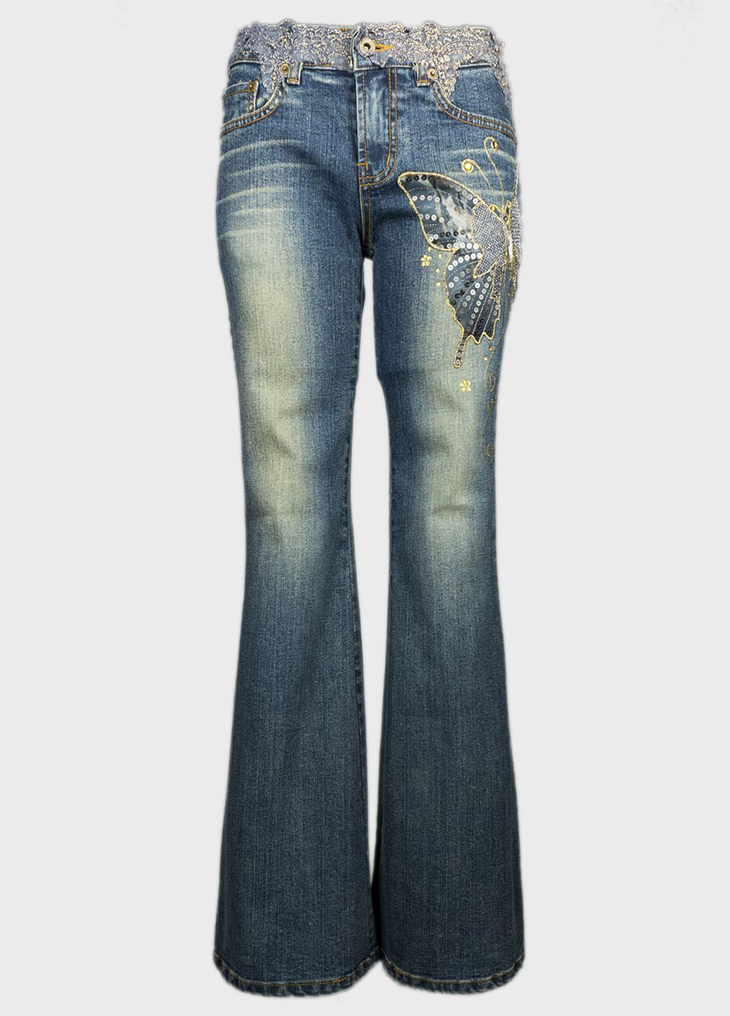 Жіночі вінтажні джинси. Синій Tantra - (272797651)