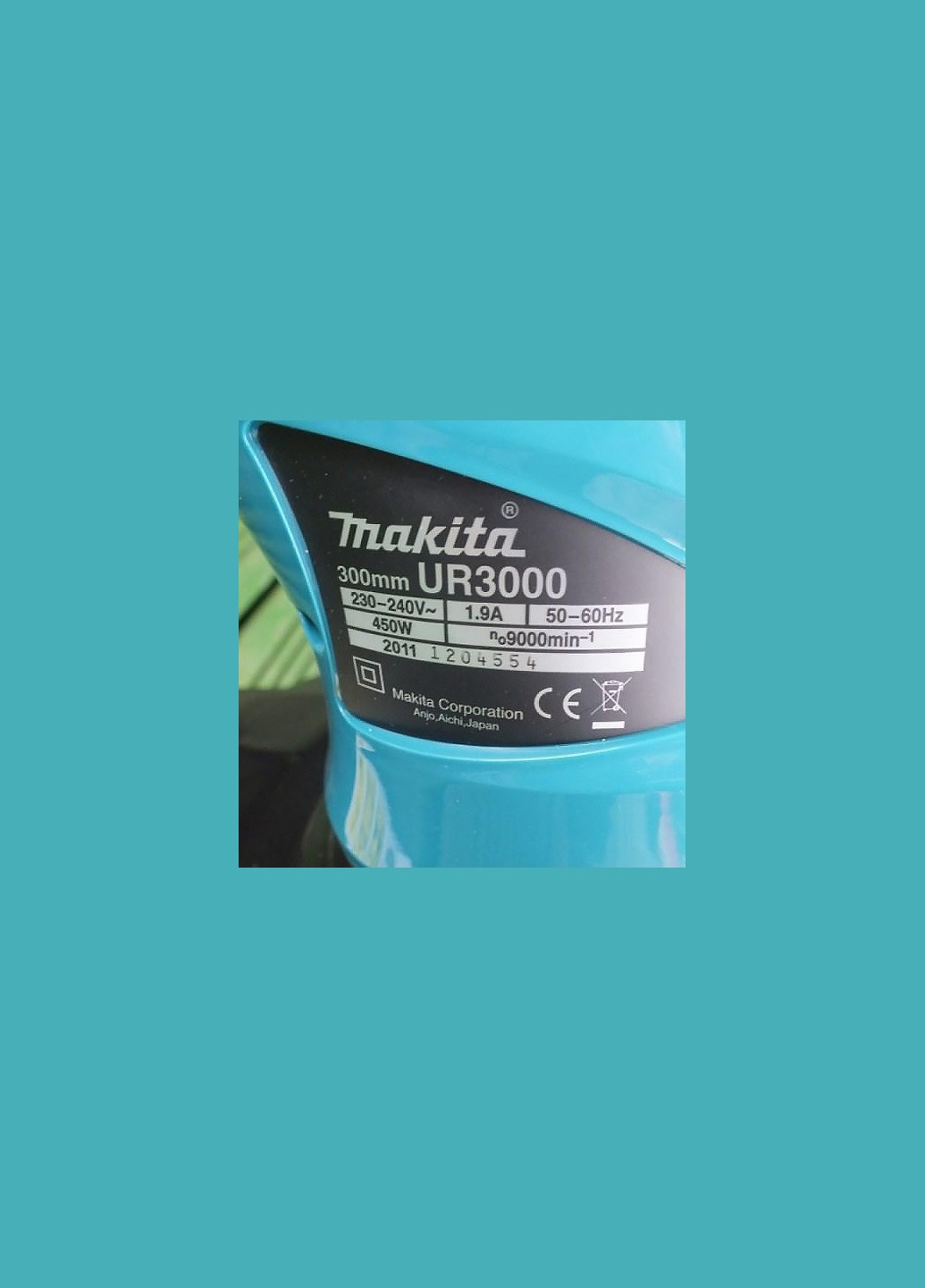 Электрический триммер UR3000 (450Вт, 300 мм) электротриммер с двойной режущей леской мотокоса (4366) Makita (295031866)