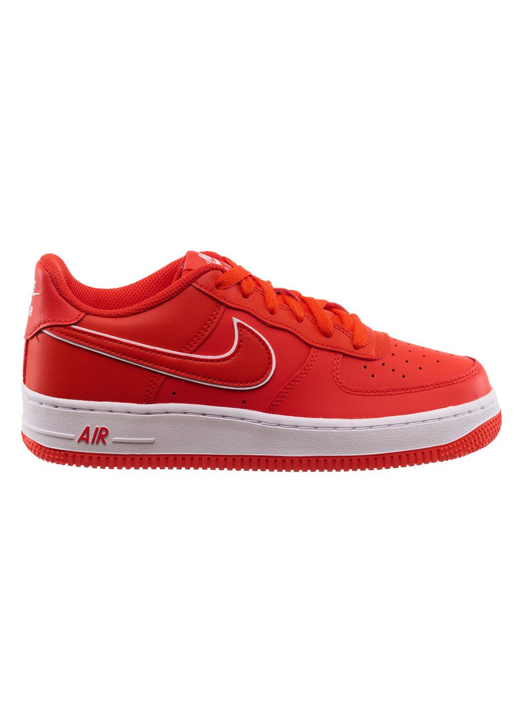 Красные демисезонные кроссовки подростковые air force 1 (gs) (dx5805-600) Nike