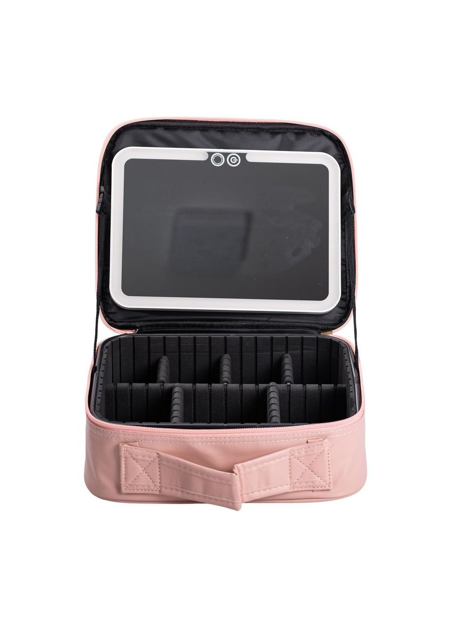 Органайзер косметичка з еко шкіри з дзеркалом та підсвічуванням 26×22×9 см HP-10-2AP Yiwu (370800189)