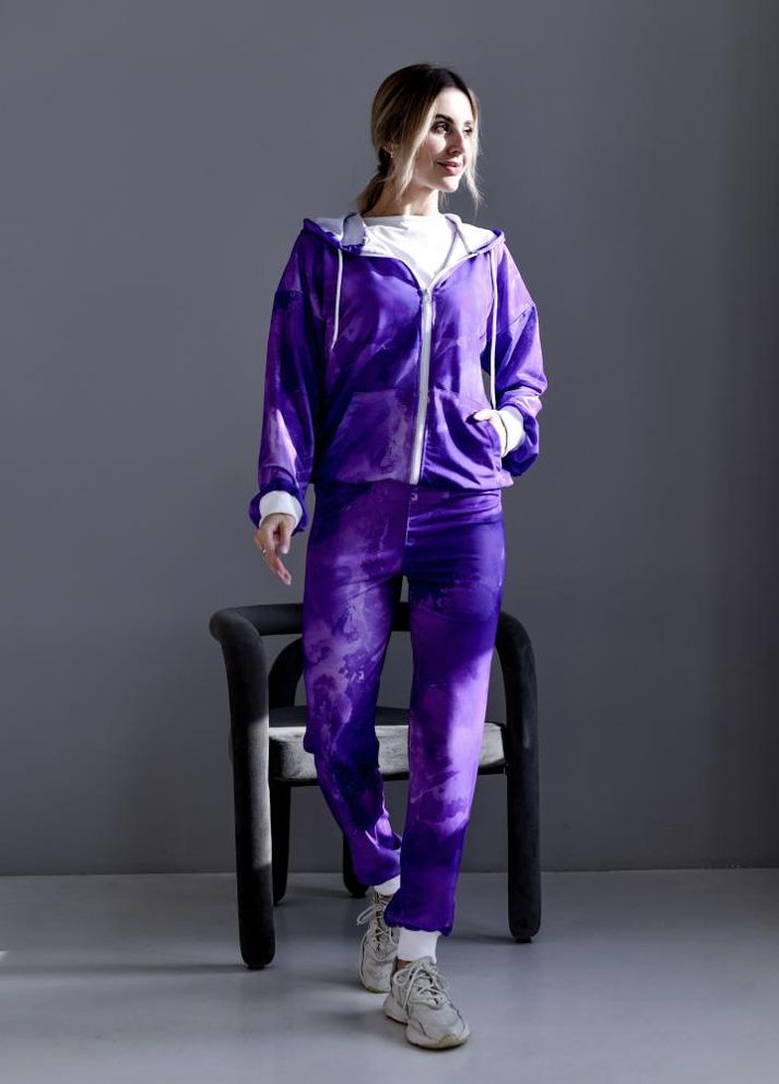 Жіночий спортивний костюм кофта штани осінь весна принтований колекція 2026 No Brand (366882940)