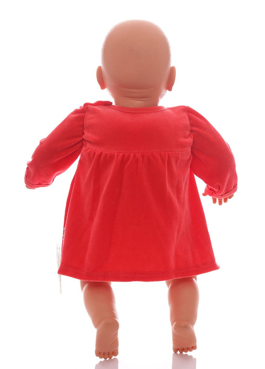 Боди платье с длинным рукавом для девочки сонечко велюр красное MiniPapi 56 см (26828) BABYKROHA (297198064)