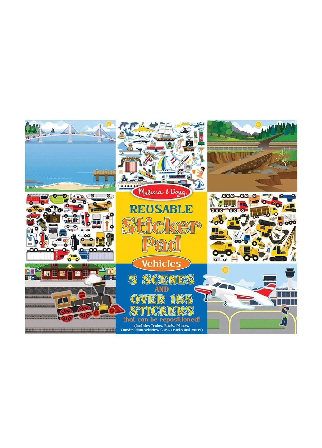 : Набір багаторазових наліпок 'Транспорт' Melissa & Doug (365876195)