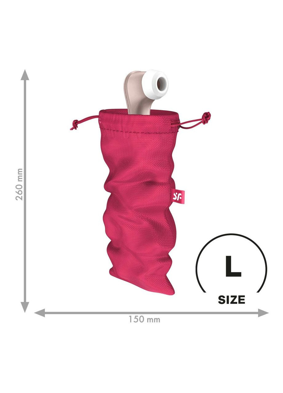 Мішечок для секс-іграшок Treasure Bag L, рожевий, на шнурку Satisfyer (303884919)