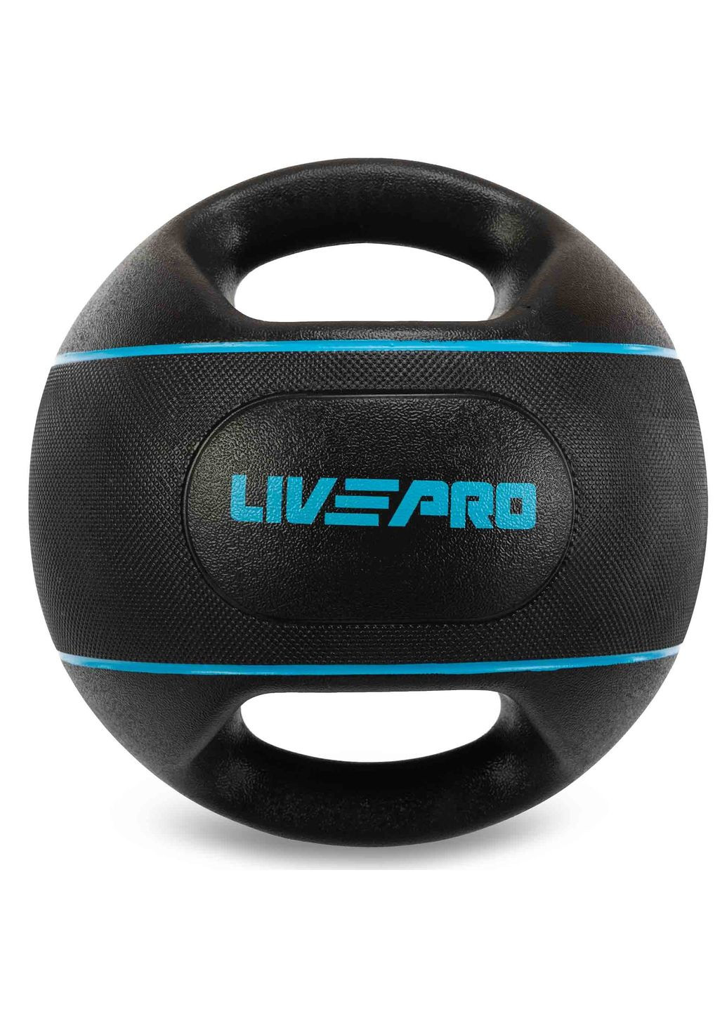 Медбол мяч медицинский двуручный с хватами Medicine Ball Черный (вес 7 кг) LP8111-7 LiveUp (367617743)