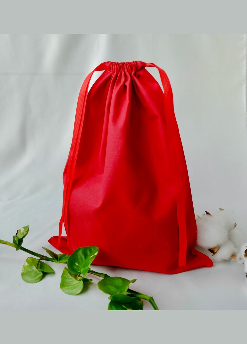 Мешок красный, эко мешок для упаковки и хранения 30х25 см Red No Brand (329888974)