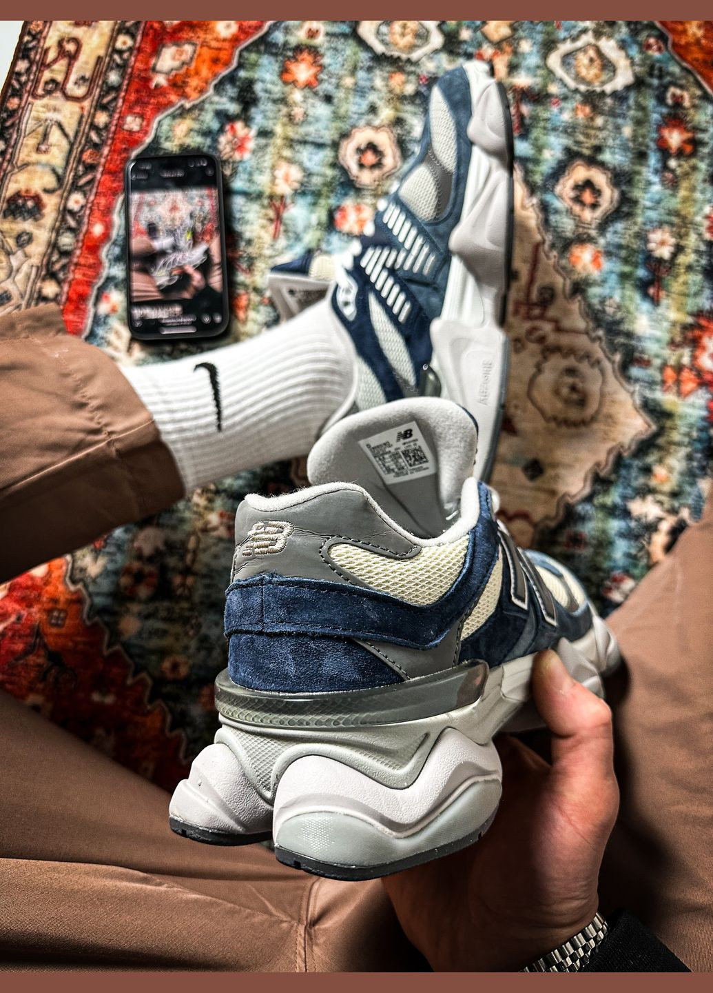 Синій Осінні кросівки чоловічі і жіночі new balance 9060 natural indigo | нью баланс 9060 сині No Brand