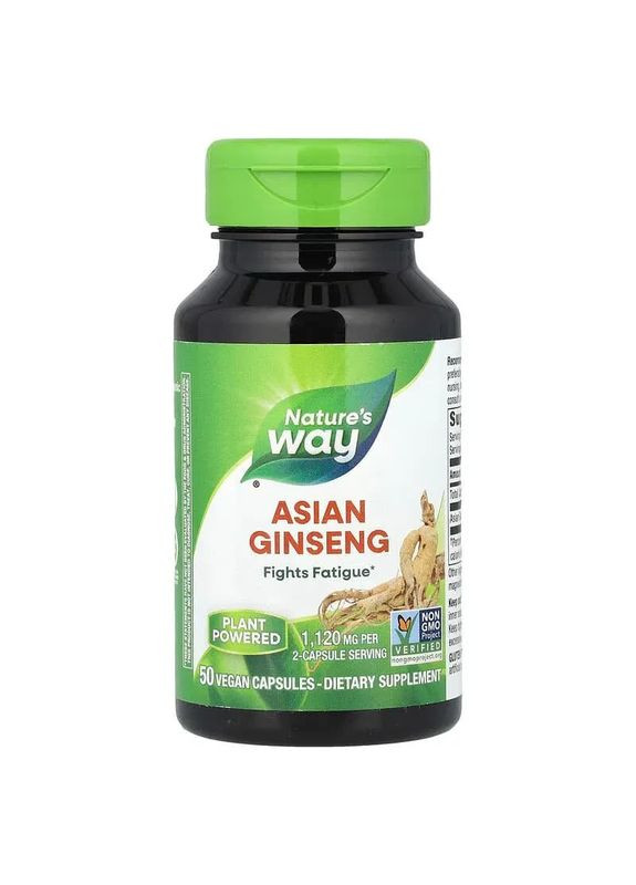 Азіатський женьшень Asian Ginseng 1120 мг, 50 капсул Nature's Way (361113821)