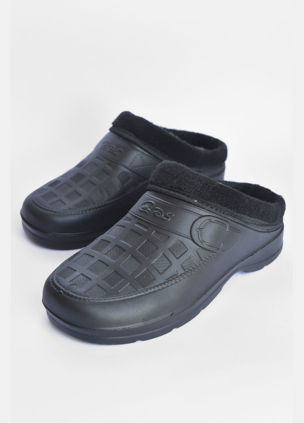 Калоші чоловічі без задника на флісі чорного кольору Let's Shop (299684791)