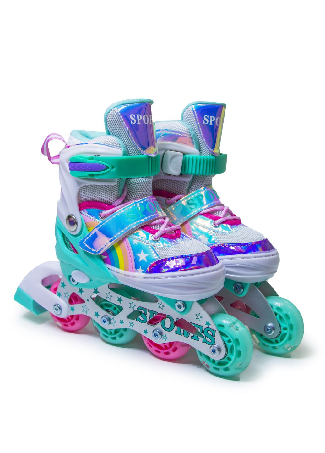 Розсувні ролики розмір 30-33 (колеса, що світяться). Rainbow Tiffany (1767547055) Scale Sports (340912038)