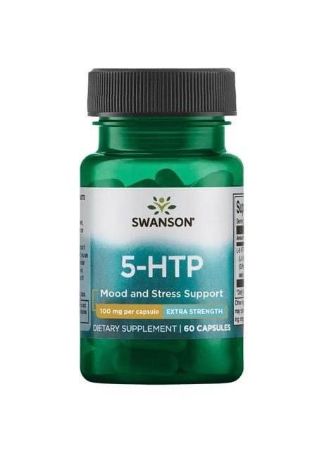 5гідрокситриптофан (5-НТР) 100 мг для гарного настрою та сну 60 капсул Swanson (263517371)