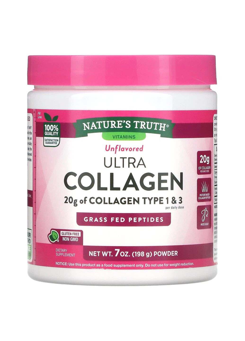 Коллаген, Ultra Collagen,, порошок, без ароматизаторов, 198 г Nature's Truth (351384766)