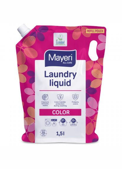 Засіб для прання Mayeri для кольорових тканин запаска 1.5 л (268145314)