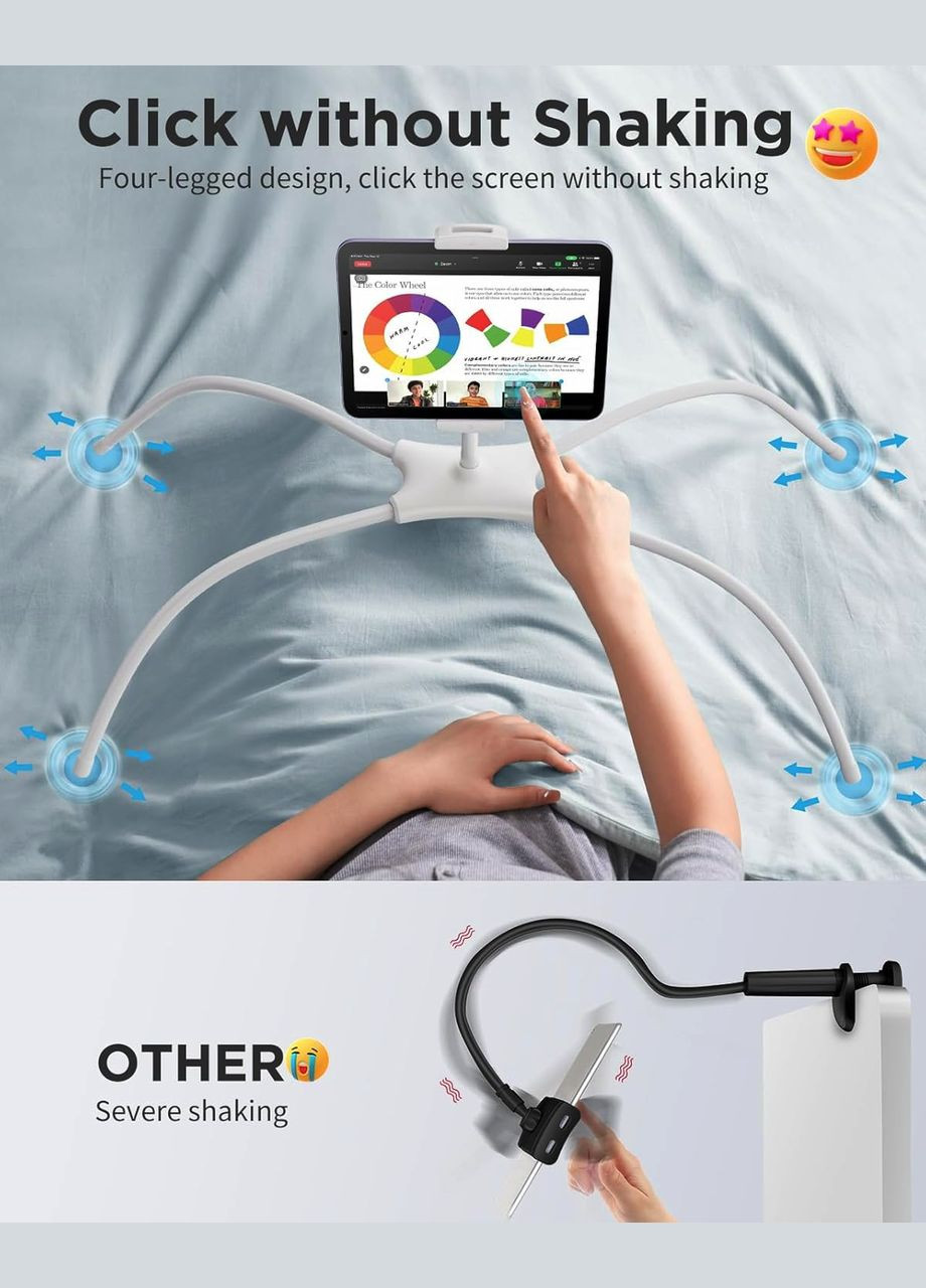 Гибкий держатель для планшета IVY Q2T, White Holder Adjustable Tablet Stand VHG (334305247)