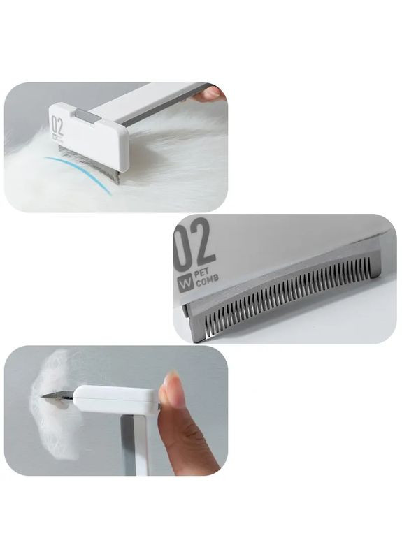 Фурминатор для удаления шерсти кошек и собак Cat закруглённый, расческа-триммер с кнопкой очистки M Nerve (299915477)