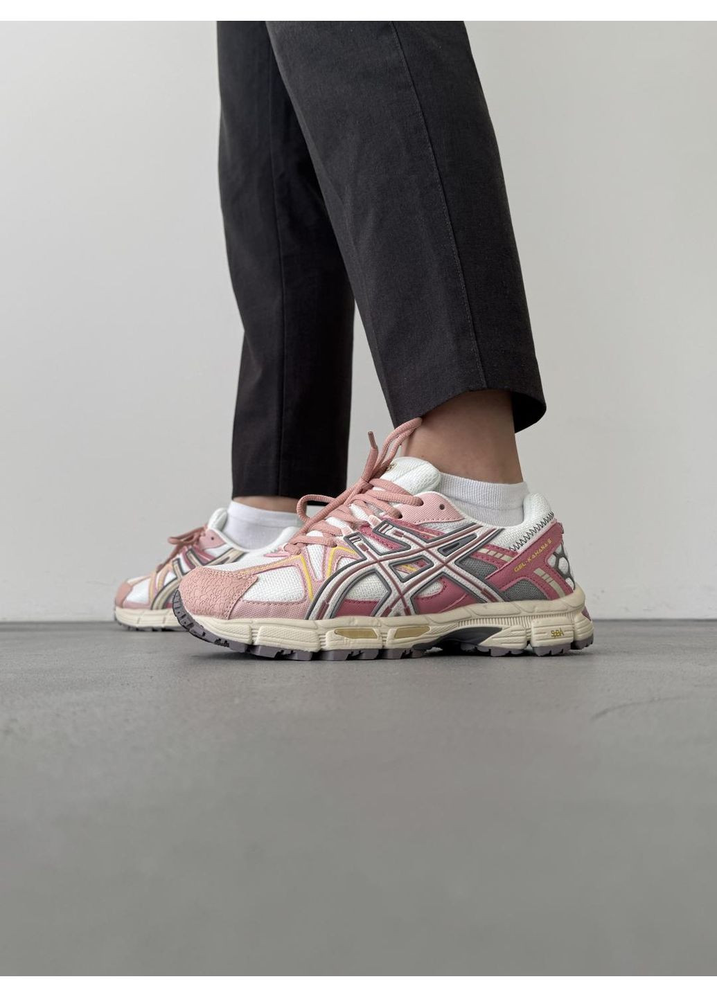 КРОССОВКИ ЖЕНСКИЕ ASICS GEL-KAHANA 8 BEIGE PINK V2 АСИКС ГЕЛЬ КАХАНО No Brand розовые демисезоны (368859647)