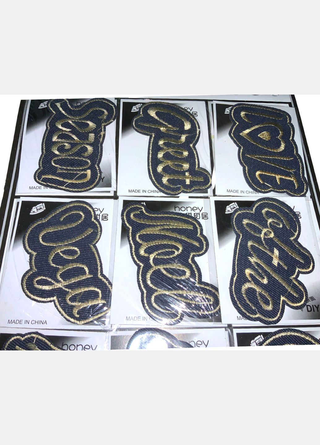 Аплікація для одягу нашивка №107 Love 9шт/6х10см FROM FACTORY A107 (339104334)