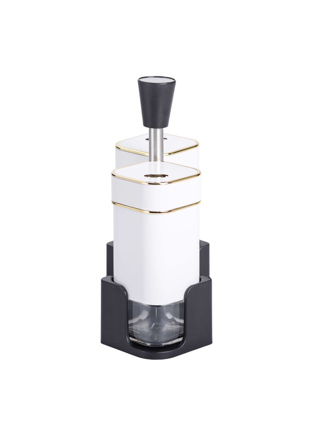 Набор для специй 2 штуки по 120 мл на подставке, белый Yiwu HP-1311 No Brand (361893158)