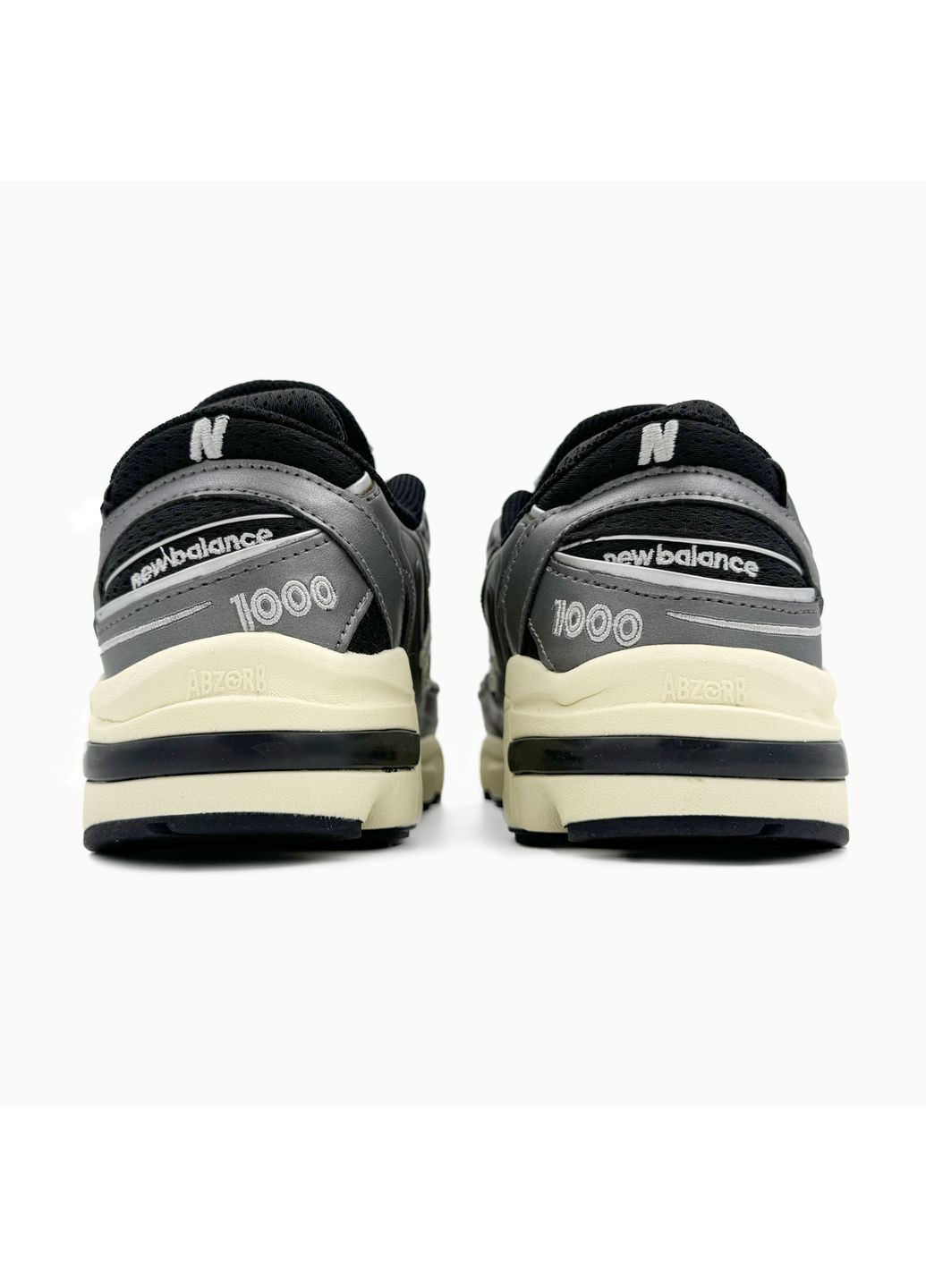 Чорні Осінні кросівки чоловічі new balance 1000 silver / black нью беланс 1000 No Brand