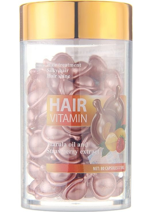 Витамины для волос с маслом Марулы и экстрактом клубники 40x1ml (1293661-3228494) LeNika (368882563)