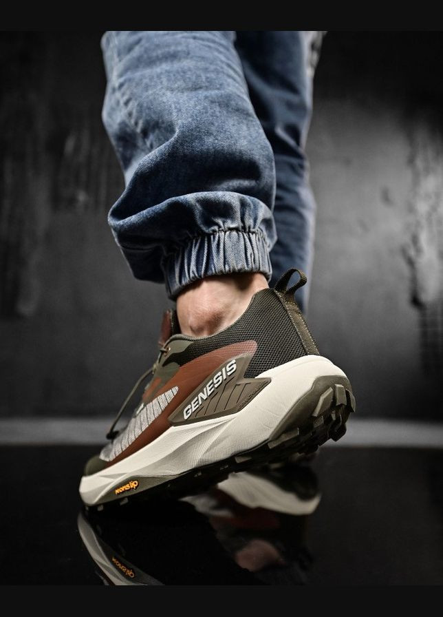 Оливкові Літні чоловічі кросівки genesis а3060-6 олива No Brand