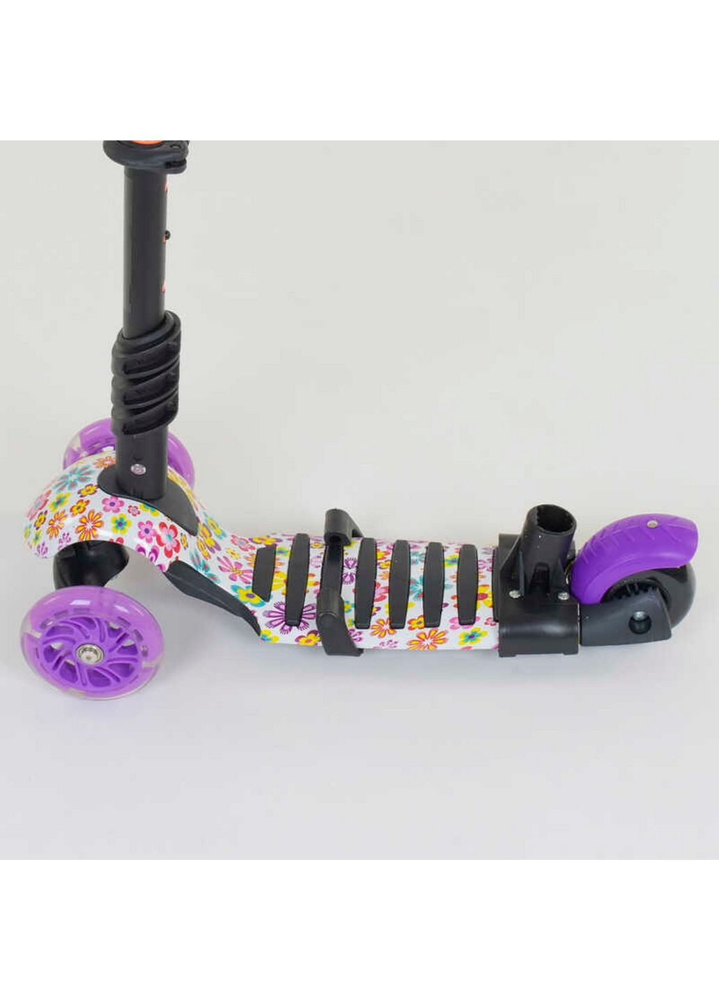 Самокат дитячий багатофункціональний з батьківською ручкою 5в1 pu колеса з підсвічуванням Best Scooter (282590213)