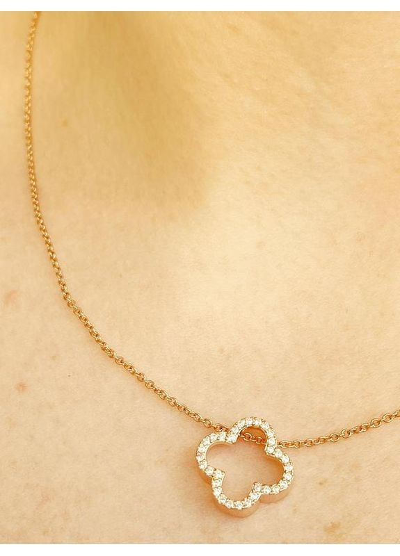 Позолочений Ланцюжок (Кольє) "Конюшина" 40см-45см + Браслет 17.5см-22.5см. Позолота No Brand (364502947)