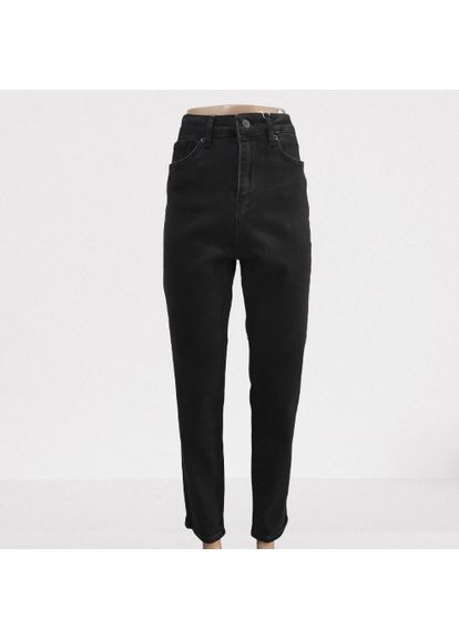 Джинсы женские МОМ стрейч зауженные батал удобные укороченные темно серые No Brand - (370137963)