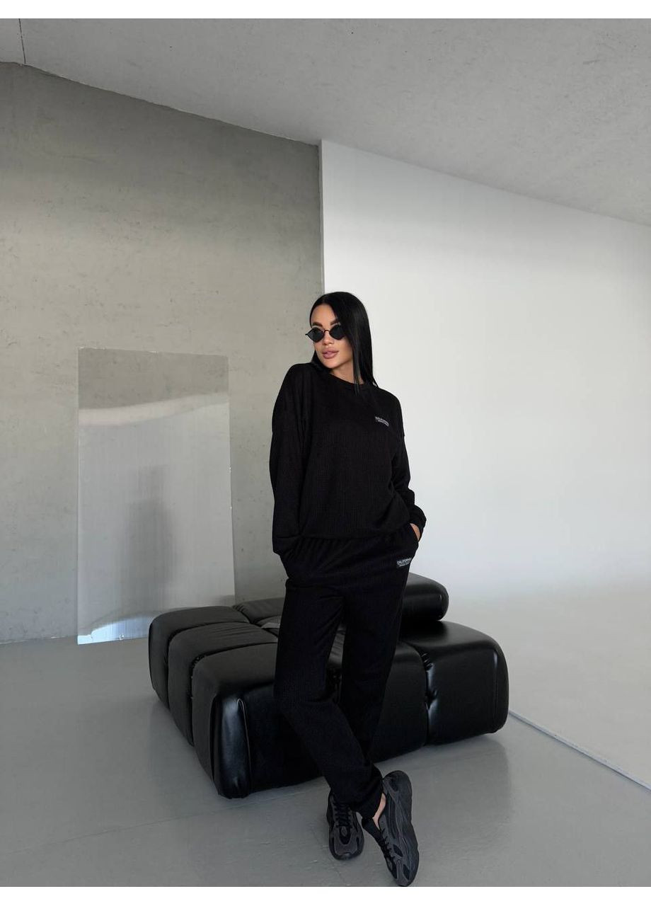 Повсякденний жiночий костюм 2-ка чорного кольору 35529 Fashion (365776865)